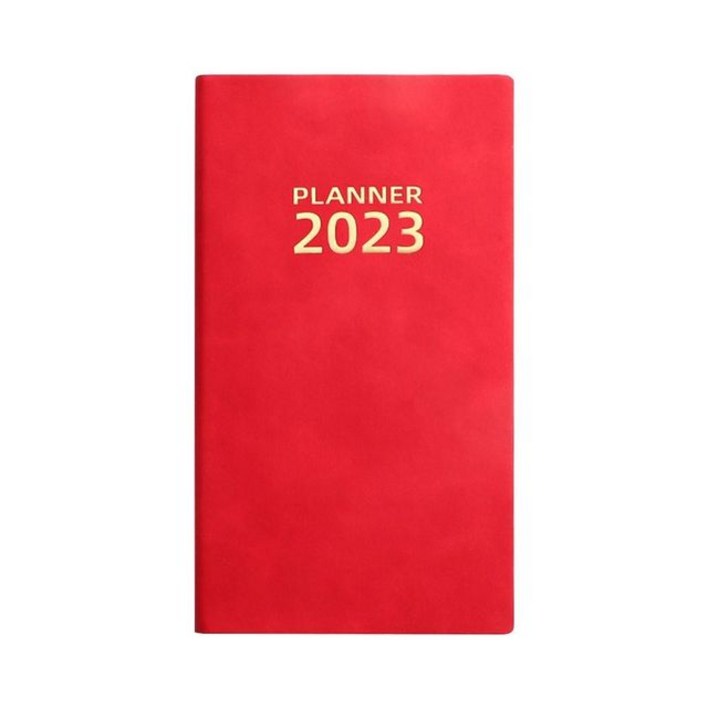 2023 일기 플래너 노트북 A6 크기 365 일 달력 일정 책 PU 메모장 크리에이티브 알림 데스크탑 날짜 문구