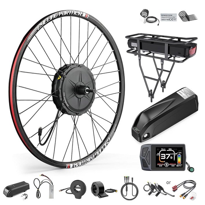 바스트롬 1000W 48V 전기 자전거 변환 키트  26인치 휠, LCD 디스플레이 및 배터리 옵션을 위한 고속 리어 허브 모터  DIY 휠 산악도시 자전거와 호환 가능