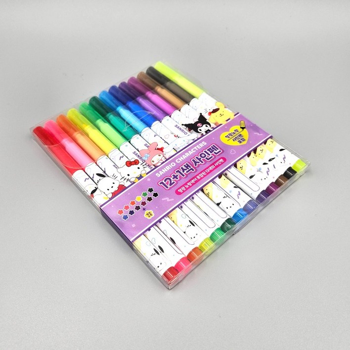 산리오 13색 사인펜 세트, 혼합색상, 1세트 산리오 13색 사인펜 세트, 혼합색상, 1세트