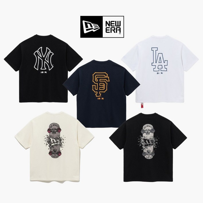 국내정품 오늘출발 25SS 뉴에라 반팔 티셔츠 인기 남녀공용 루즈핏 GRAZU