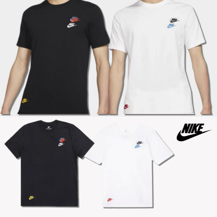 당일발송 나이키 NIKE 멀티로고 반팔 티셔츠 남녀공용 반팔티