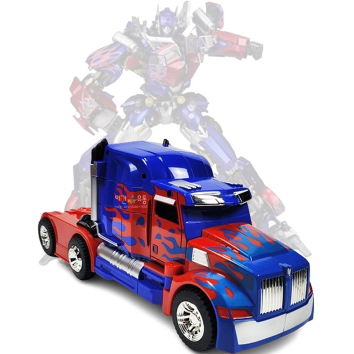 변신로봇 무선조종자동차 작동변환로보트 트랜스포머 어린이선물용 변신장난감무선RC, 1개