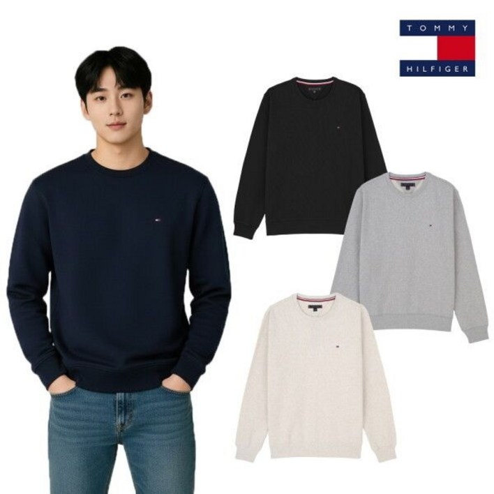 타미힐피거 남성 가디건 남녀공용 기모 맨투맨 4색상 78JB341 니트