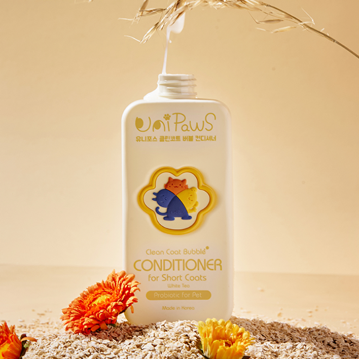 유니포스 클린코트 컨디셔너 반려동물 컨디셔너 for 단모, 숏 코트, 1개, 500ml