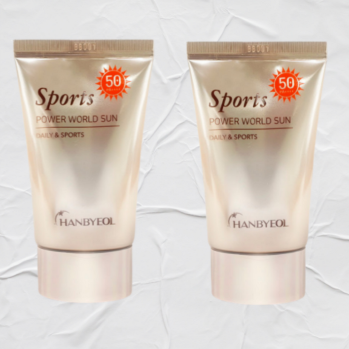 1+1 백탁없는 선크림 한국콜마 골프 미백 기미 선블럭 50ml 2개