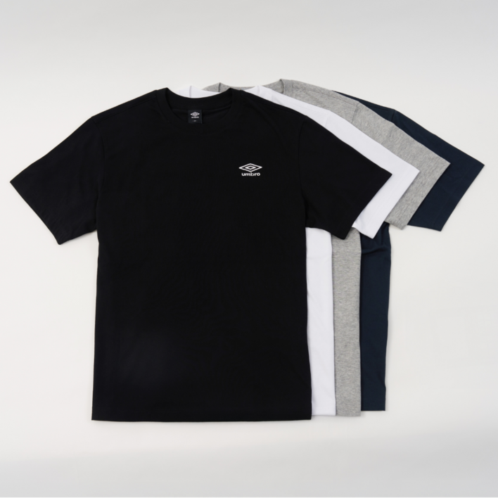 26년매장 엄브로 반팔 남녀공용 면 기본 반팔 스몰 로고 에션셜 라운드티 티셔츠 r26