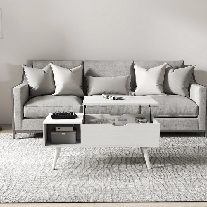 OURLIVE 리프트업 숨김수납 소파테이블