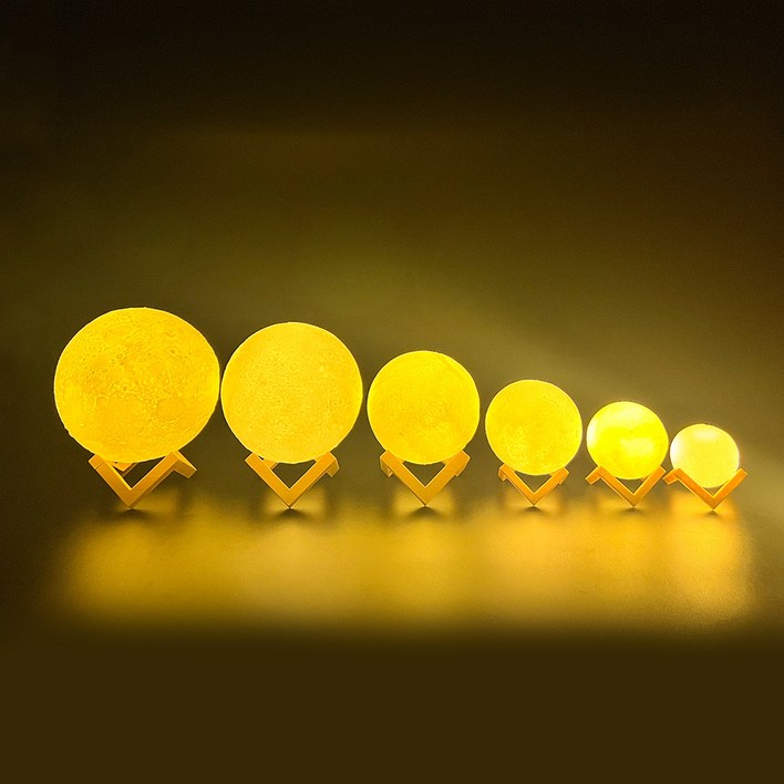 다크 빛나는감성 3D달 LED 무드등 인테리