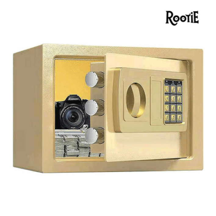 루티 미니 소형 금고 가정용, 골드