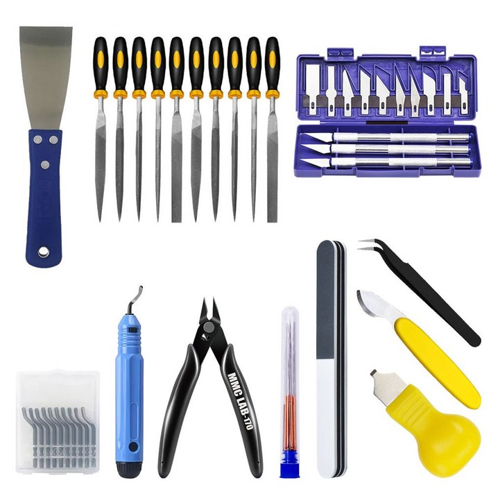 MMC LAB 정품 3D프린터 공구 세트 3D 프린팅 입문세트 후가공처리 마감도구, 단일색상, 공구세트