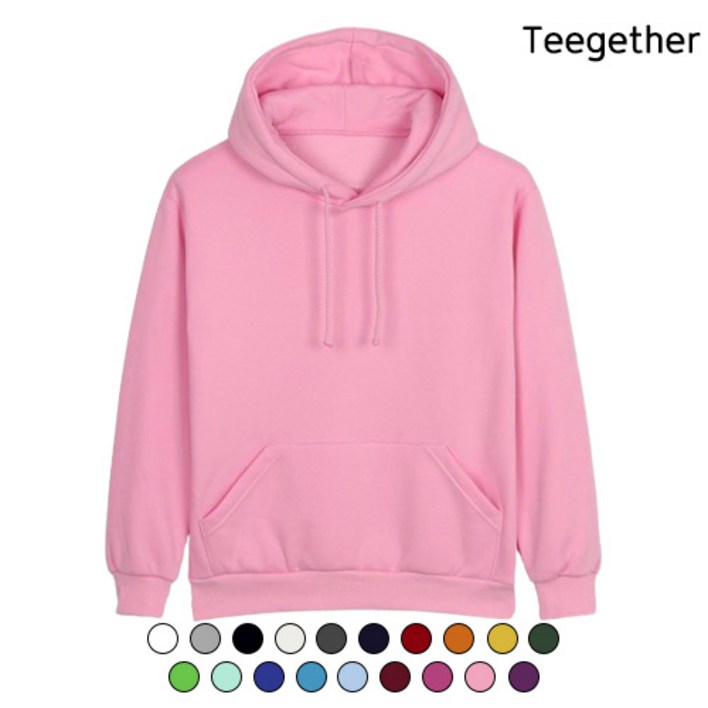 티게더 남녀공용 특양면 무지 후드티 19컬러