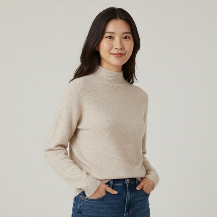 루타미 울100 하프 터들넥 폴라니트