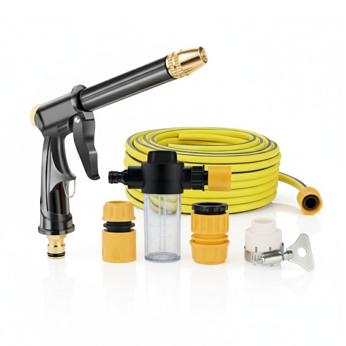 쉽딱 초강력 고압 분사기 호스 가정용 세차 폼건 6종 세트