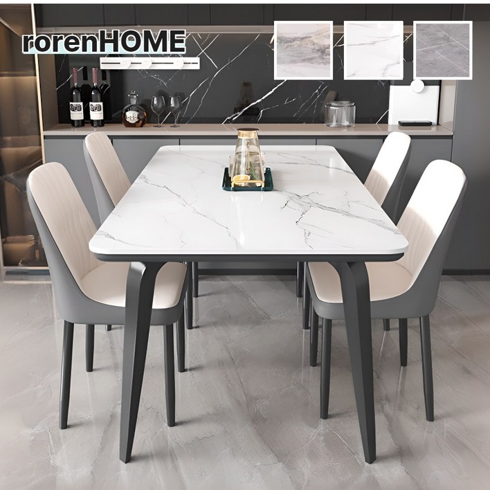 로렌홈 4인용 식탁 6인용 테이블 의자 세트 다이닝 세라믹 거실 주방 식탁 4인 6인, 판도라2번의자