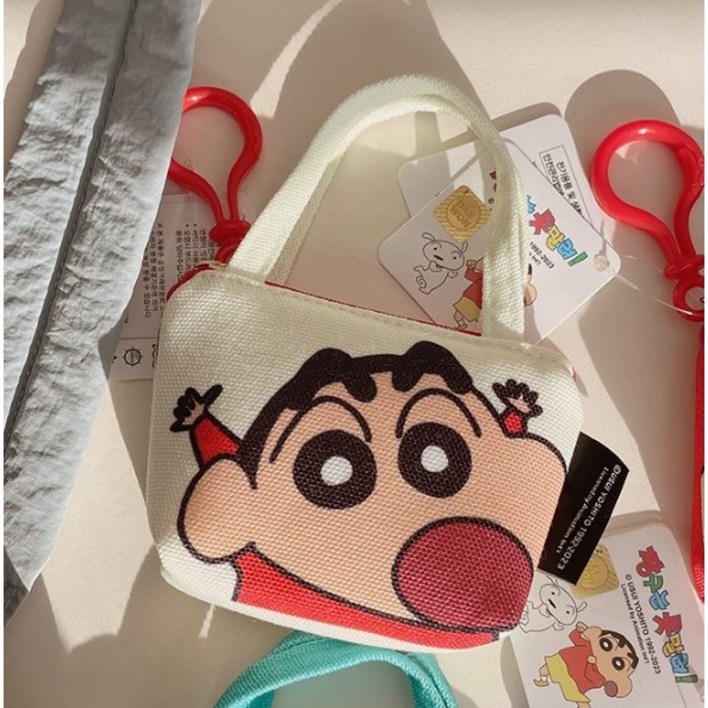 정품 짱구는 못말려 손잡이 가방 미니 파우치 키링