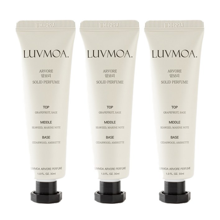 러브모아 승무원 고체향수 솔리드 퍼퓸 바르는 명품 니치 여성 무알콜 살냄새 향수, 30ml, 3개