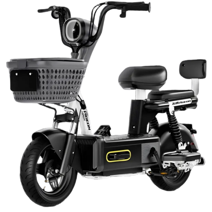 130km 전기스쿠터 남녀공용 소형 전기 자전거 출퇴근 여행용 배터리 탈착 자토바이 오토바이 바이크 배달, 옐로