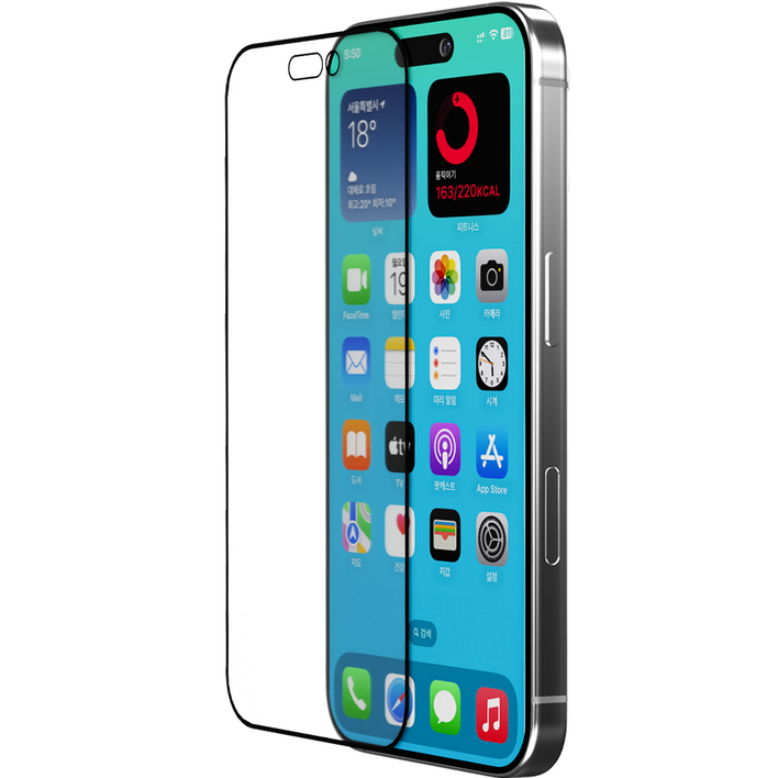 caseplz 슥샥쇽 안깨지는 지문방지 매트 코팅 휴대폰 액정 보호 강화 필름, 2세트