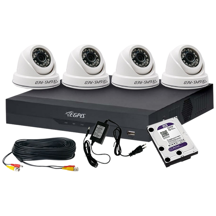 이지피스 500만화소 4채널 가정용 CCTV 카메라 실내용 세트, 실내4대AHD케이블30M아답터포함, 1개