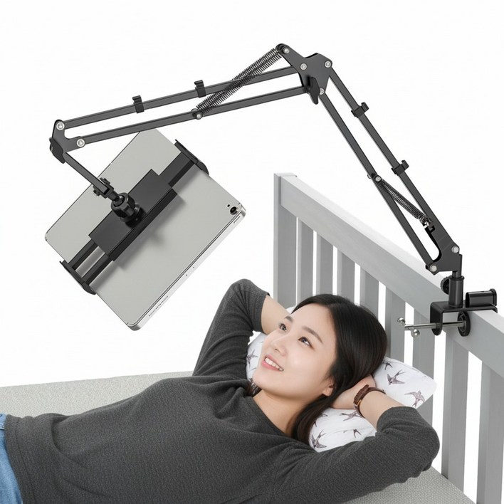 침대 폰 거치대 메탈 암 베드폰홀더 탁상 스탠드 4.712.9인치 폰 아이패드 태블릿 거치대 블랙, 1개, 블랙 침대 폰 거치대 메탈 암 베드폰홀더 탁상 스탠드 4.712.9인치 폰 아이패드 태블릿 거치대 블랙, 1개, 블랙