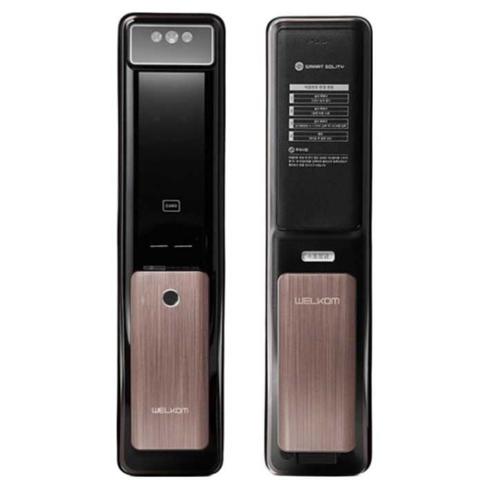 솔리티 웰콤 얼굴인식 신제품 WSP2900A 푸시풀 디지털도어락 카드키2개번호키 블루투스옵션 안면인식 AI딥러닝기술적용 신속 정확한 얼굴인증 얼굴인식100개 인체감지기능, 웰콤 WSP2900A얼굴인식, 고객직접설치