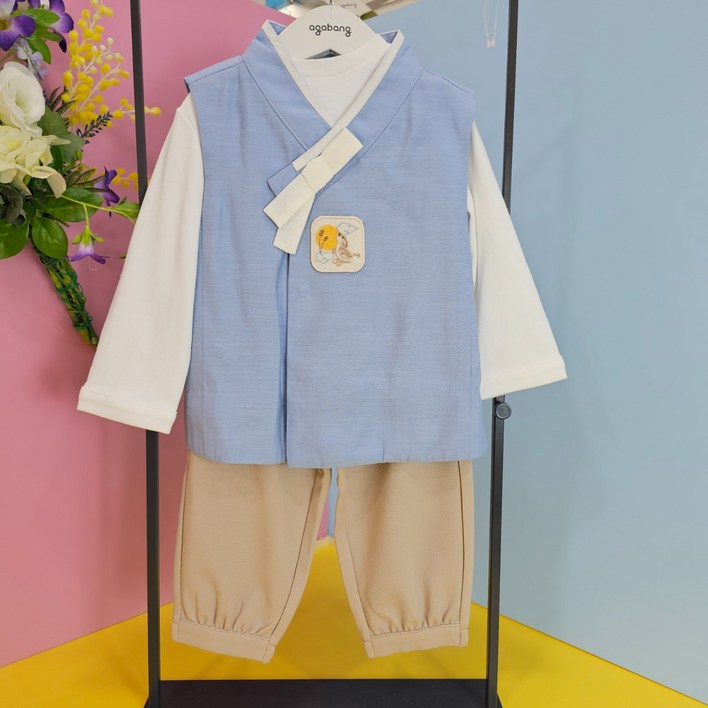 아가방한복 돌 3세 추석 남아 이든한복3세트모자 01R0