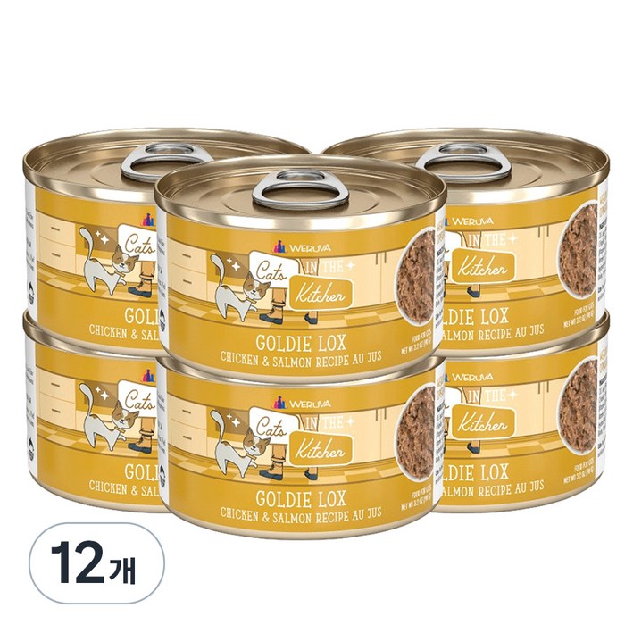 웨루바 캣츠 인더 키친 골디 락스 주식캔 6p, 닭, 90g, 12개