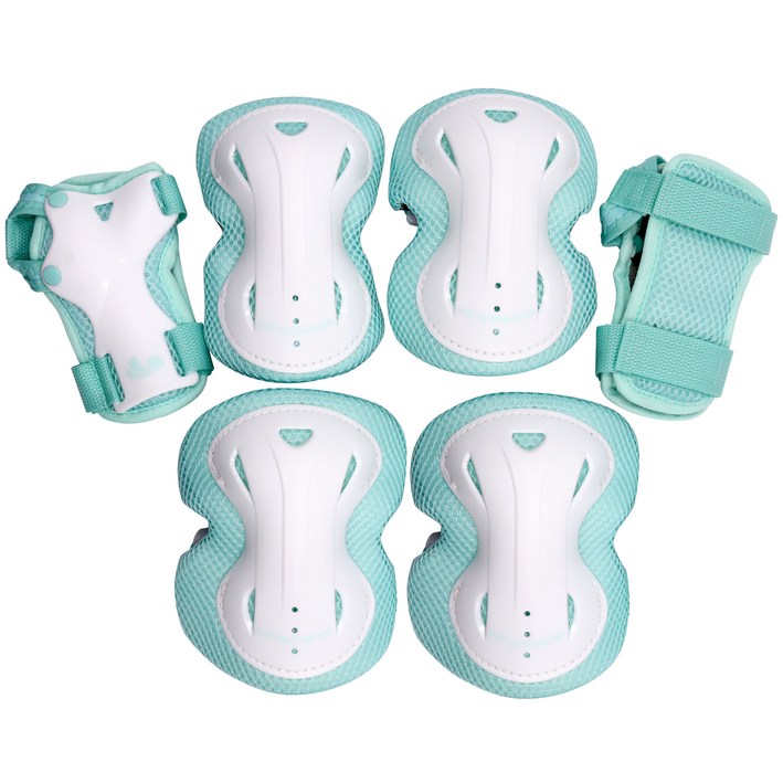 휠러스 아동용 스마트 인라인 킥보드 보호대 좌우 3종 세트, 민트, 1세트