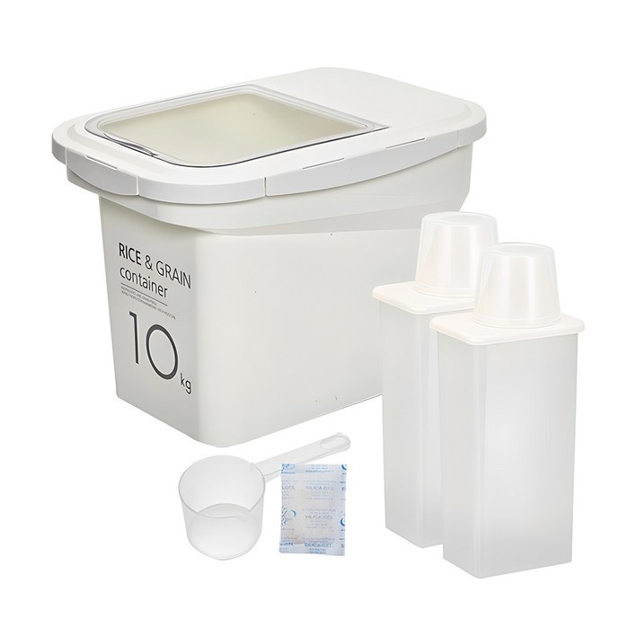 씨밀렉스 라이스키퍼 쌀통 10kg + 1300ml 잡곡통 2p