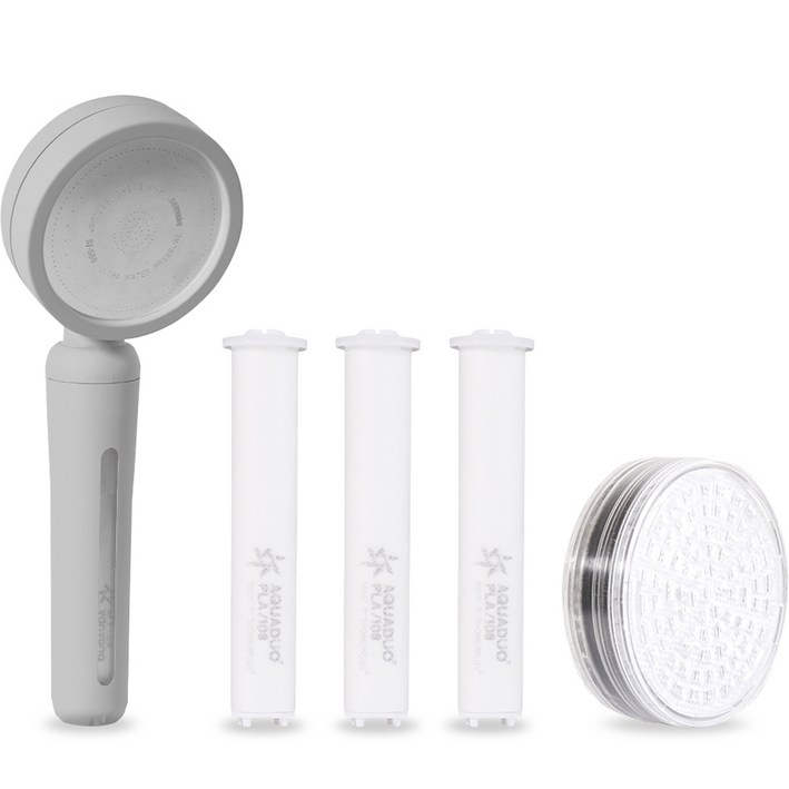 아쿠아듀오 블라썸 샤워기  PLA 필터 3p  2차 ACF헤드 필터 세트, 1개, 그레이