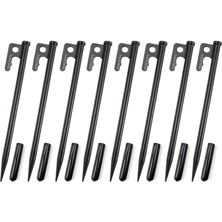 브리즈문 테이퍼링 고강도 단조팩 텐트팩 크롬 8p  보관용 캡 세트