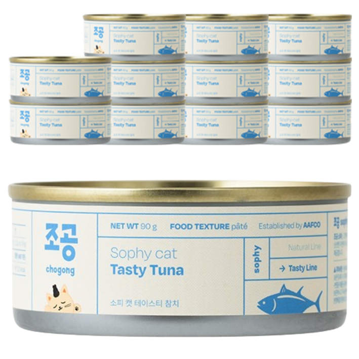 조공 성묘용 소피 캣 테이스티 습식캔, 참치, 90g, 12개