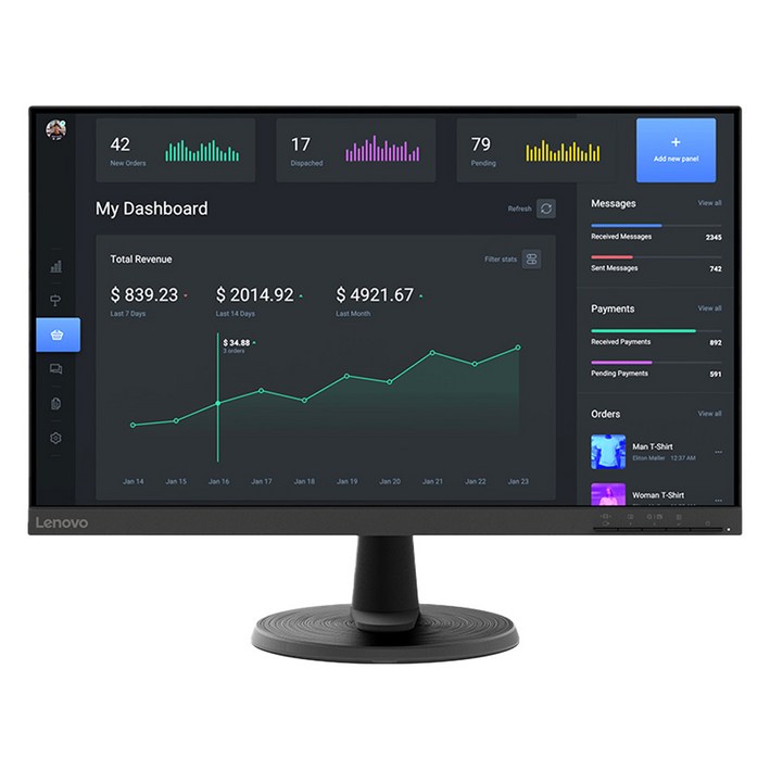 레노버 FHD VA패널 75Hz 모니터 67A2KAC6KR