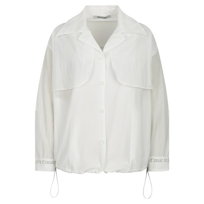 나이스클랍 여성용 덧장 셔츠 블라우스 A242PWB416IV99