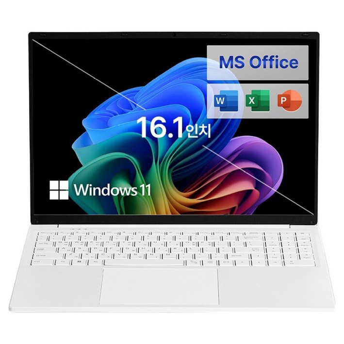 베이직스 2024 베이직북 16 N시리즈  마이크로소프트 패키지 세트, White, 512GB, 16GB, WIN11 Home, BB1624FW