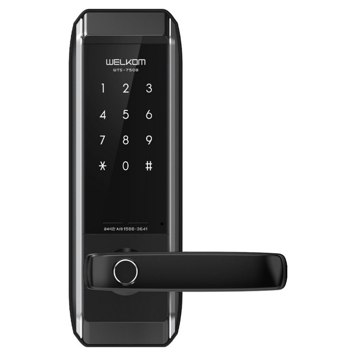 솔리티 웰콤 무타공 지문인식 도어락 WTS-750B, WTS-750B, 방문설치