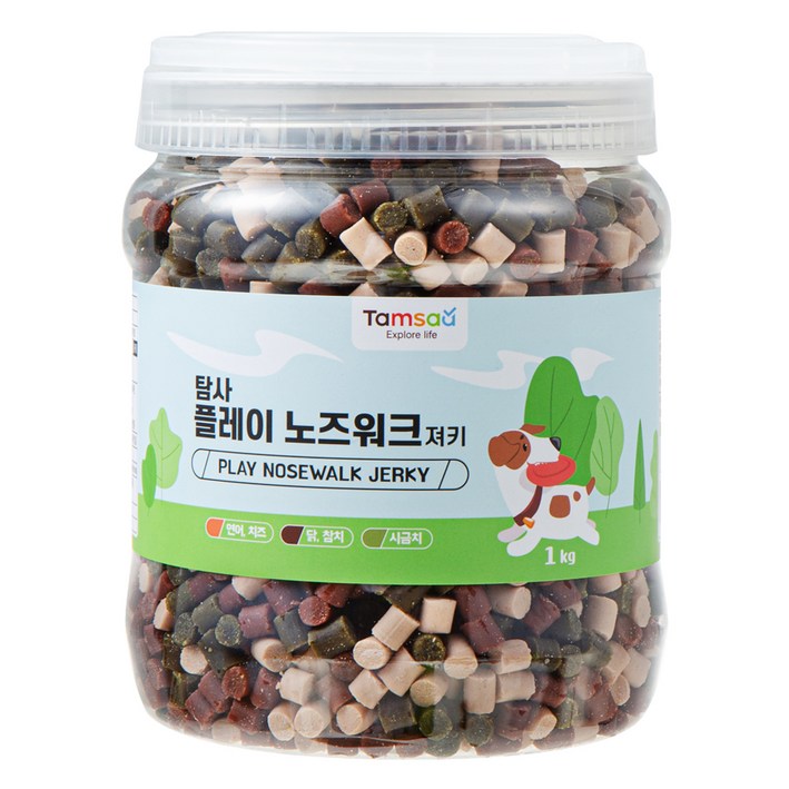 탐사 강아지 간식 플레이 노즈워크 말랑 져키 혼합맛 1kg 탐사 강아지 간식 플레이 노즈워크 말랑 져키 혼합맛 1kg