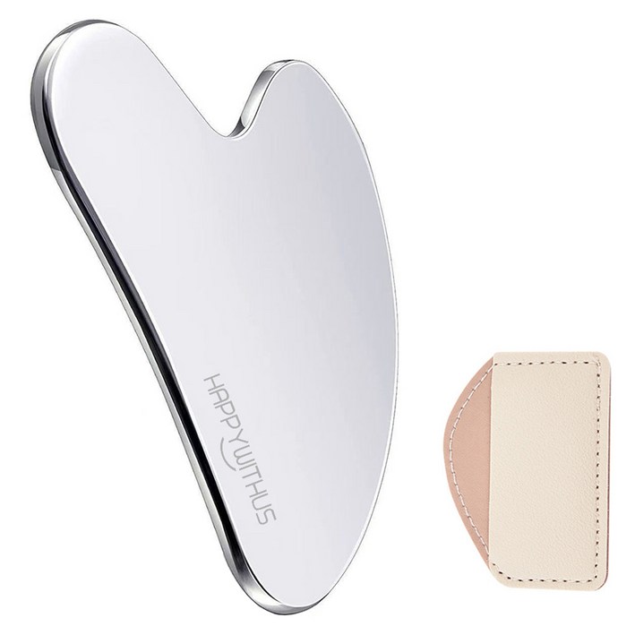 해피위더스 스테인레스 하트 괄사 마사지기, 단일색상, 1개