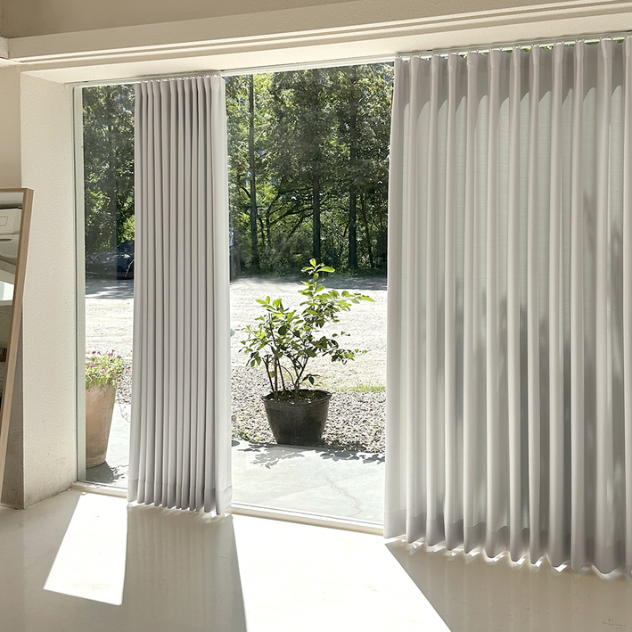 윈도우드레스 무드 형상기억 암막커튼 2p + 커튼끈 세트