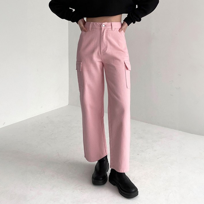 라르고비에 와이드핏 카고포켓 일자 팬츠 사계절 코튼 면바지[기장3종]