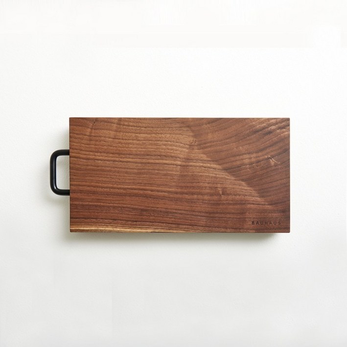 흑백요리사 바우하우스 북미산 호두나무 도마 모던핸들 3518 소 통원목도마