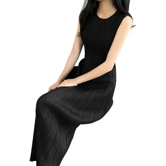 여름 플리츠원피스 고급원피스 롱원피스 맥시원피스 일자 여름 원피스 빅사이즈