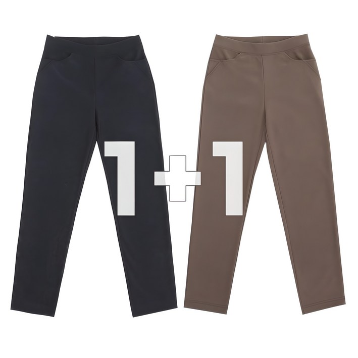 비비진 중년여성 봄가을 편안한 엄마바지 슬림 밴딩팬츠 빅사이즈 1+1