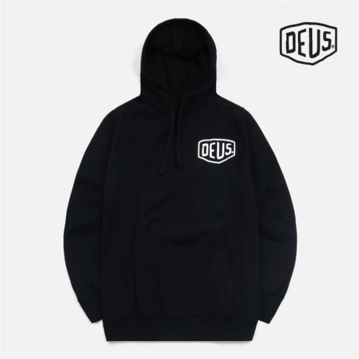 [데우스 엑스 마키나] 데우스 캠퍼다운 어드레스 면 검정 긴팔 후디 커플룩