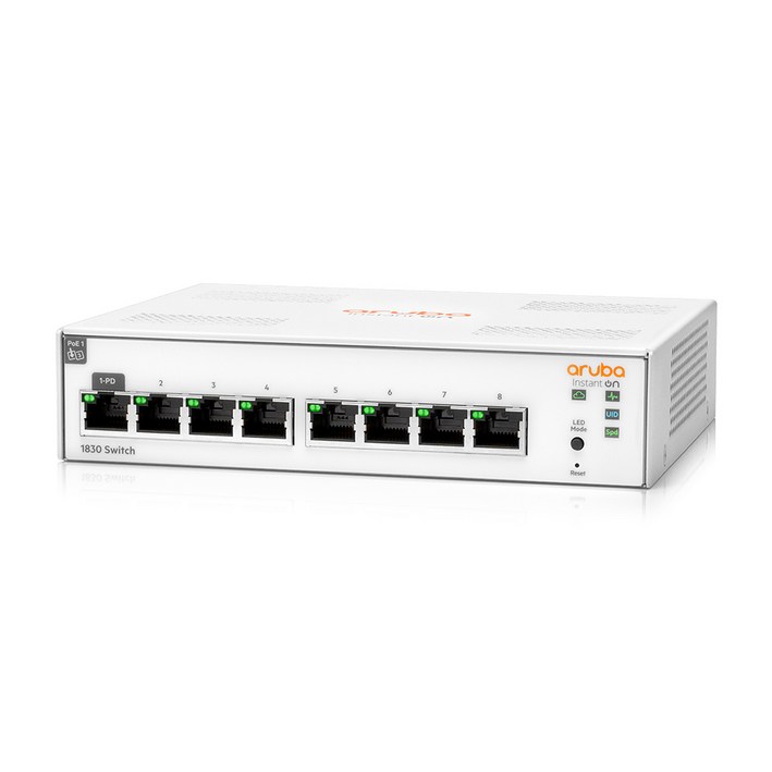 HPE ARUBA 18308G JL810A 스위칭허브 8포트 1000Mbps, 1개 HPE ARUBA 18308G JL810A 스위칭허브 8포트 1000Mbps, 1개