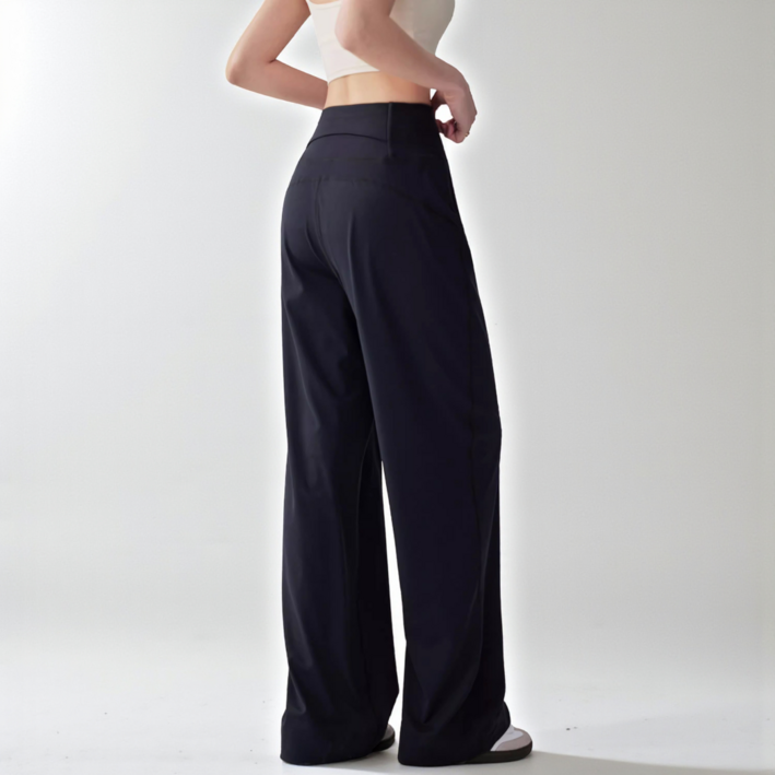 마린웨이브 폰주머니 일체형 와이드 핏 레깅스 요가  팬츠 바지