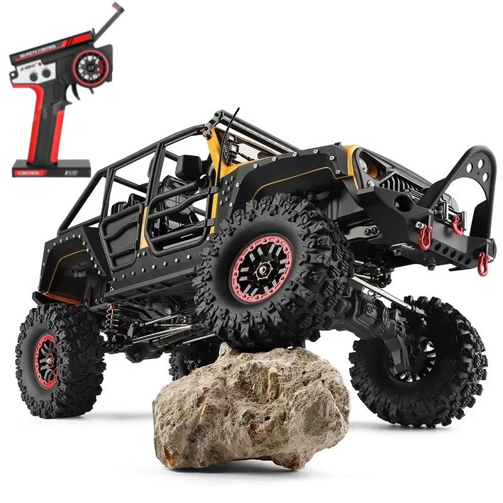 Crawler RC카 110 4륜구동 오프로드 다기능 RC카, 옐로우
