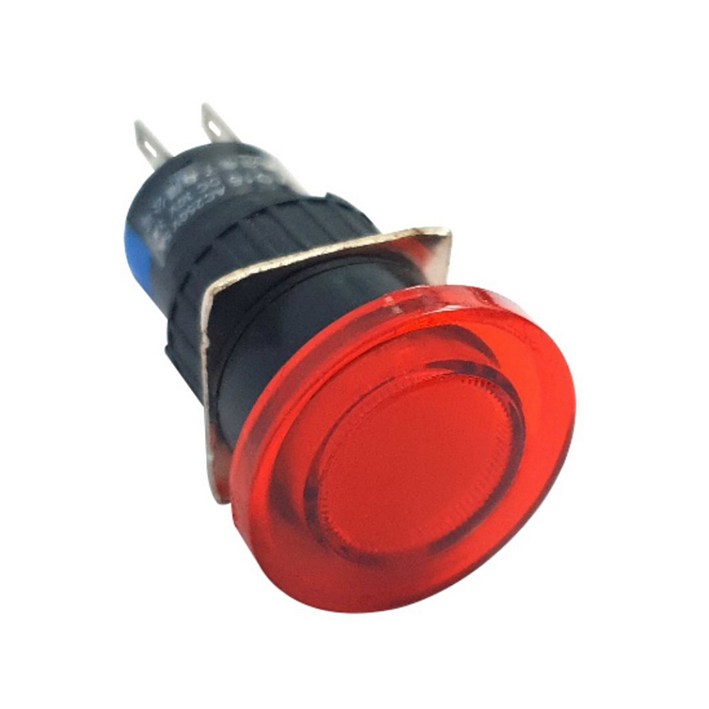 푸쉬락 6핀 스위치 원형 ON-ON 16mm HAS0927, 1개