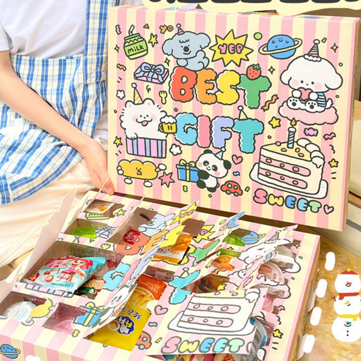 어드벤트캘린더 캐릭터 상자 박스 DIY 어린이어드벤트캘린더 1개, 1개, 대형