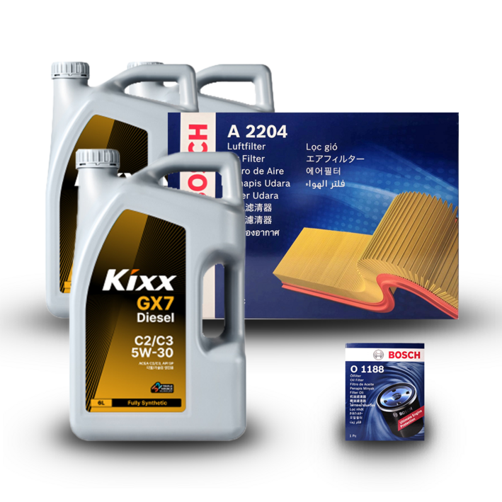 그랜드 스타렉스 TQ 2.5 디젤 엔진오일세트 킥스 GX7 C2C3 5W30